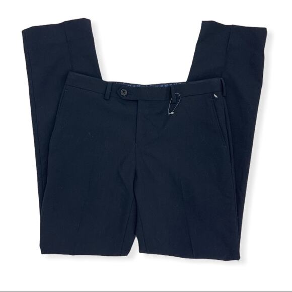 Tallia Navy Blue Wool Blend Stretch Dress Pants - Picture 1 of 5
